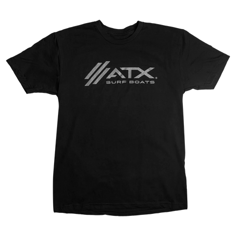 ATX LOGO TEE - BLACK W/CHARCOAL LOGO
