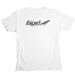 TIGE LOGO TEE - WHITE W/GREY LOGO